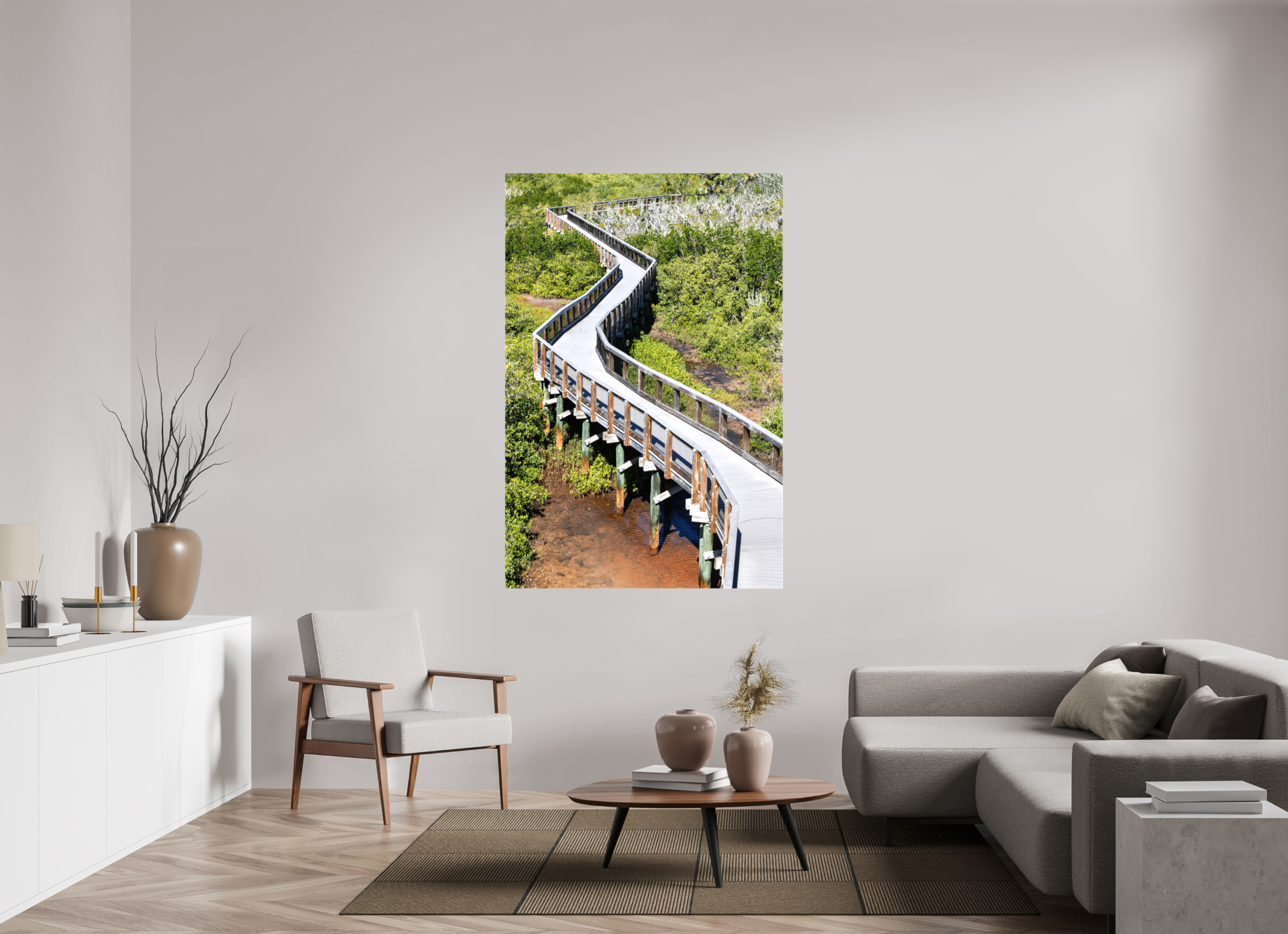 44 x 66″, Glossy Canvas on Stretcher Frame, 1,57" Wrapped The Winding Way
