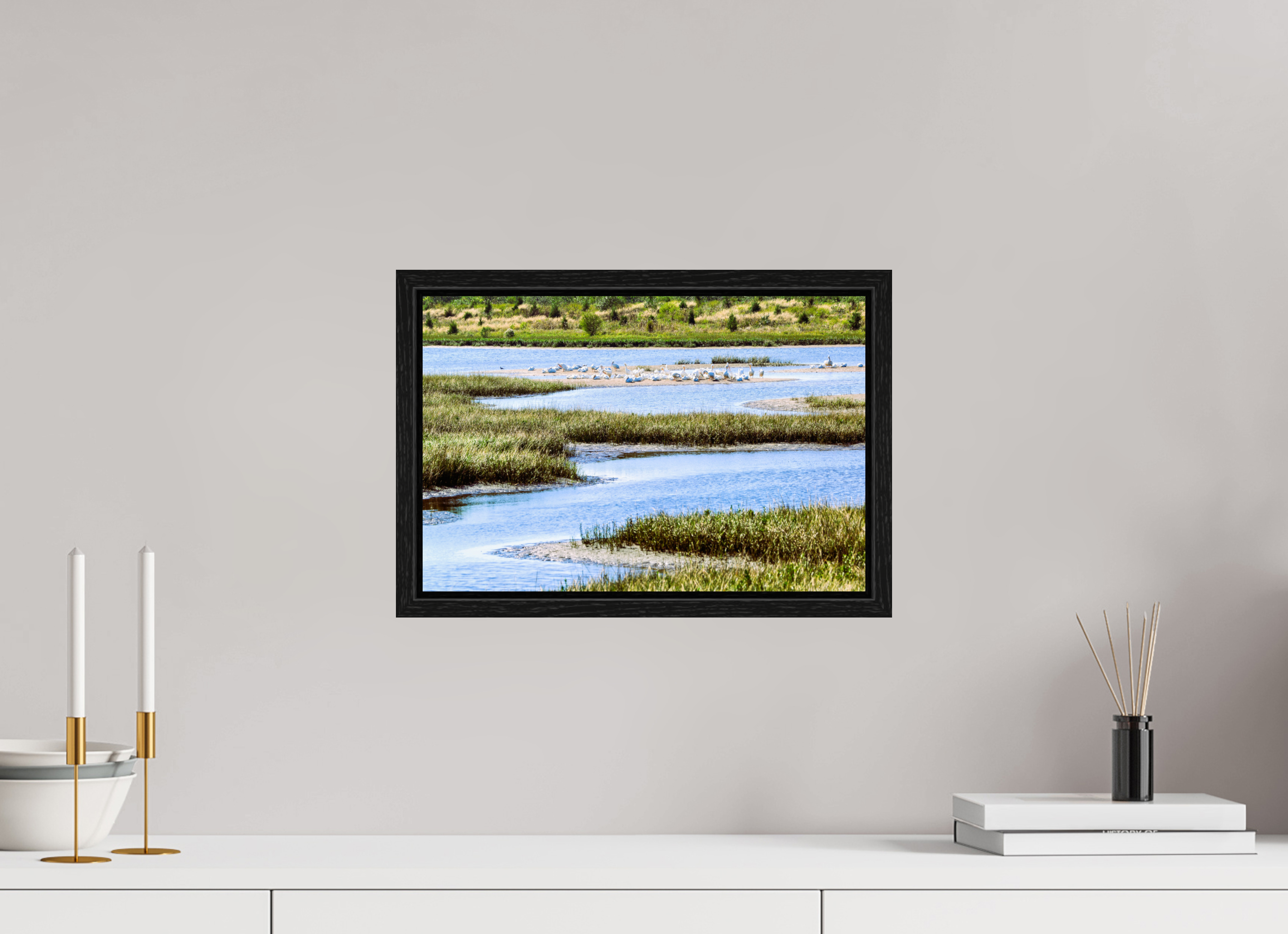 15 x 10″, Floater Frame Marshland Sanctuary