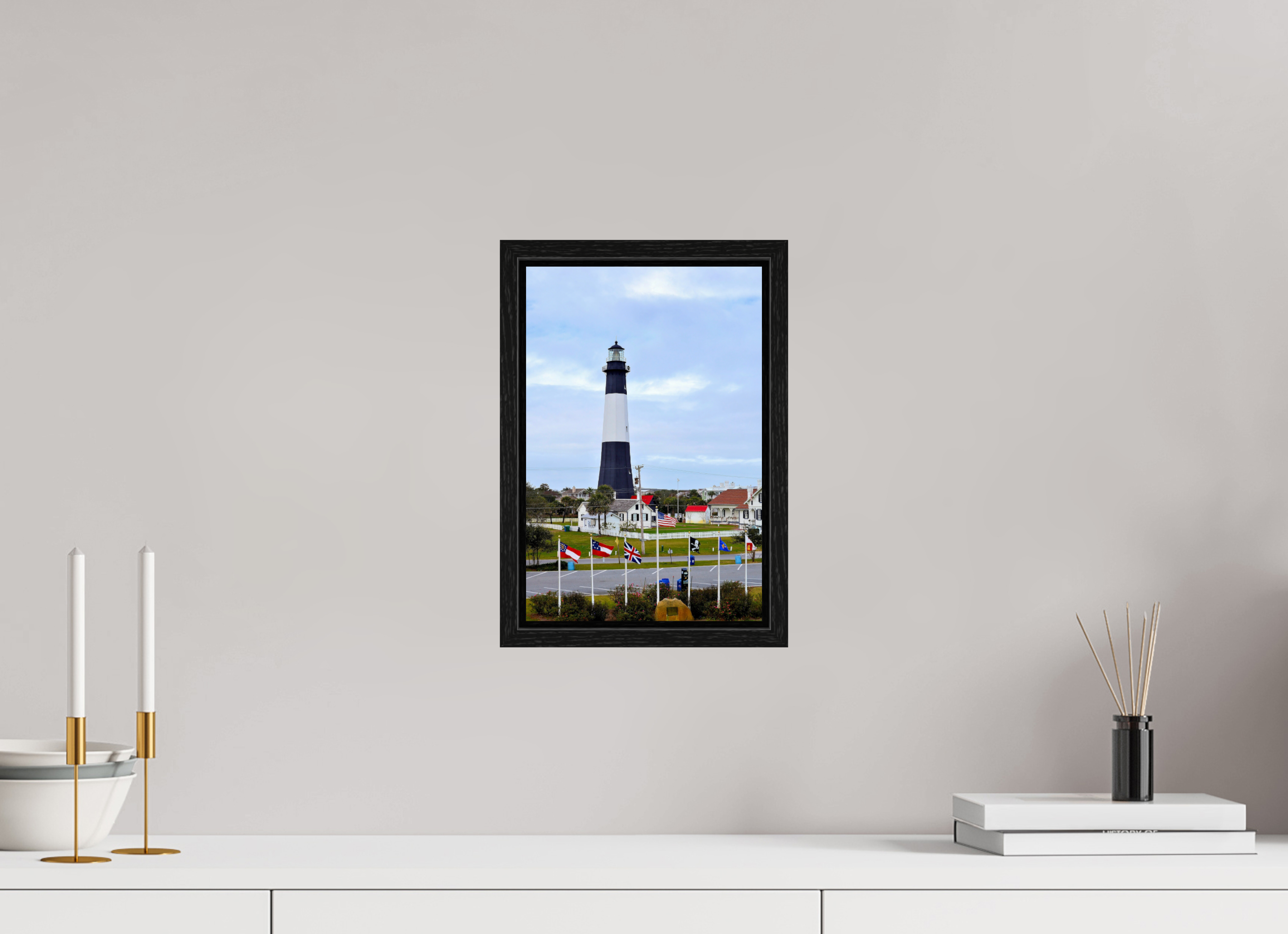 8 x 12″, Floater Frame Heritage at Tybee: The Lighthouse & Grounds