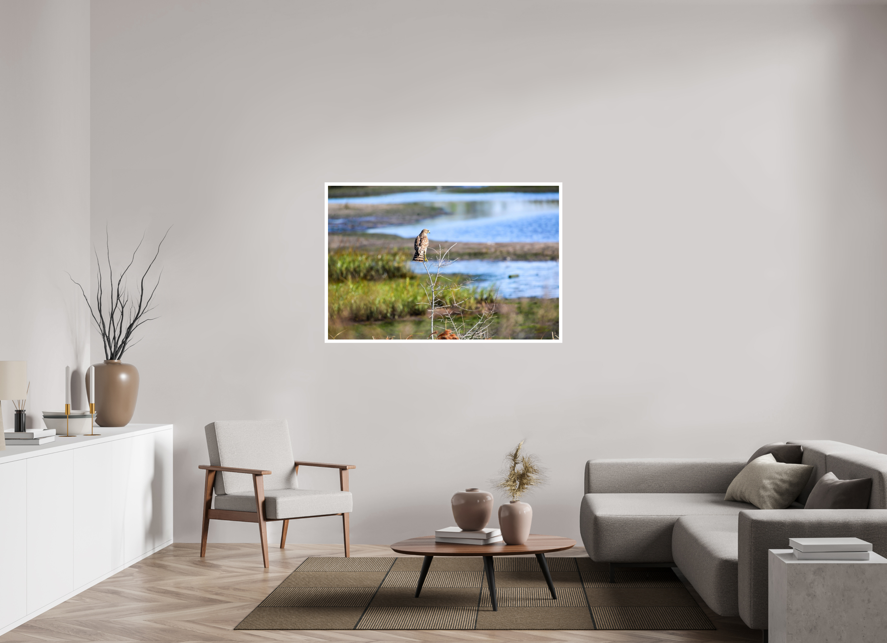 54 x 36″, Hahnemühle FineArt Pearl Print, .79" white border Guardian of the Marsh
