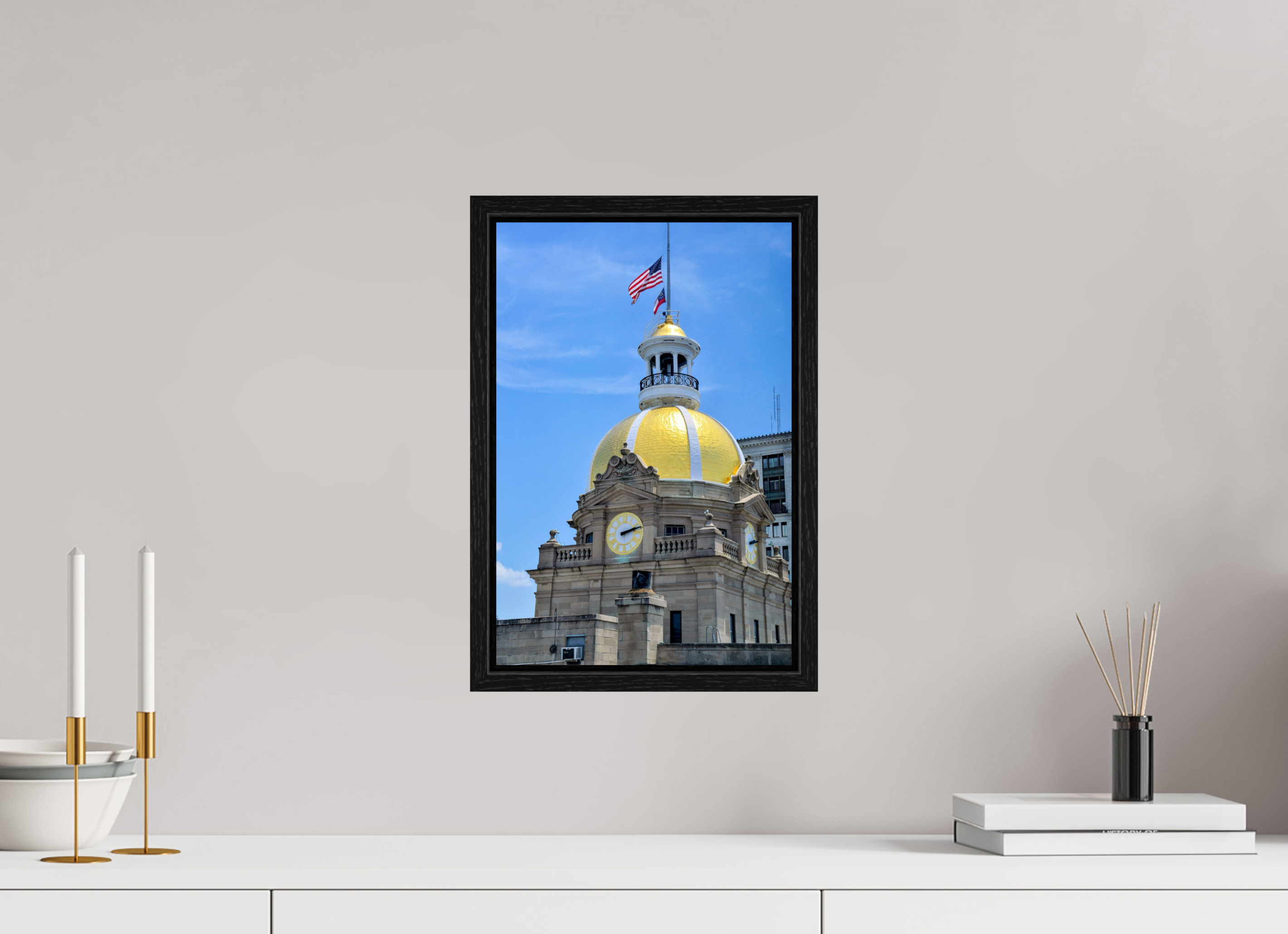 10 x 15″, Floater Frame The Gilded Heart of Savannah