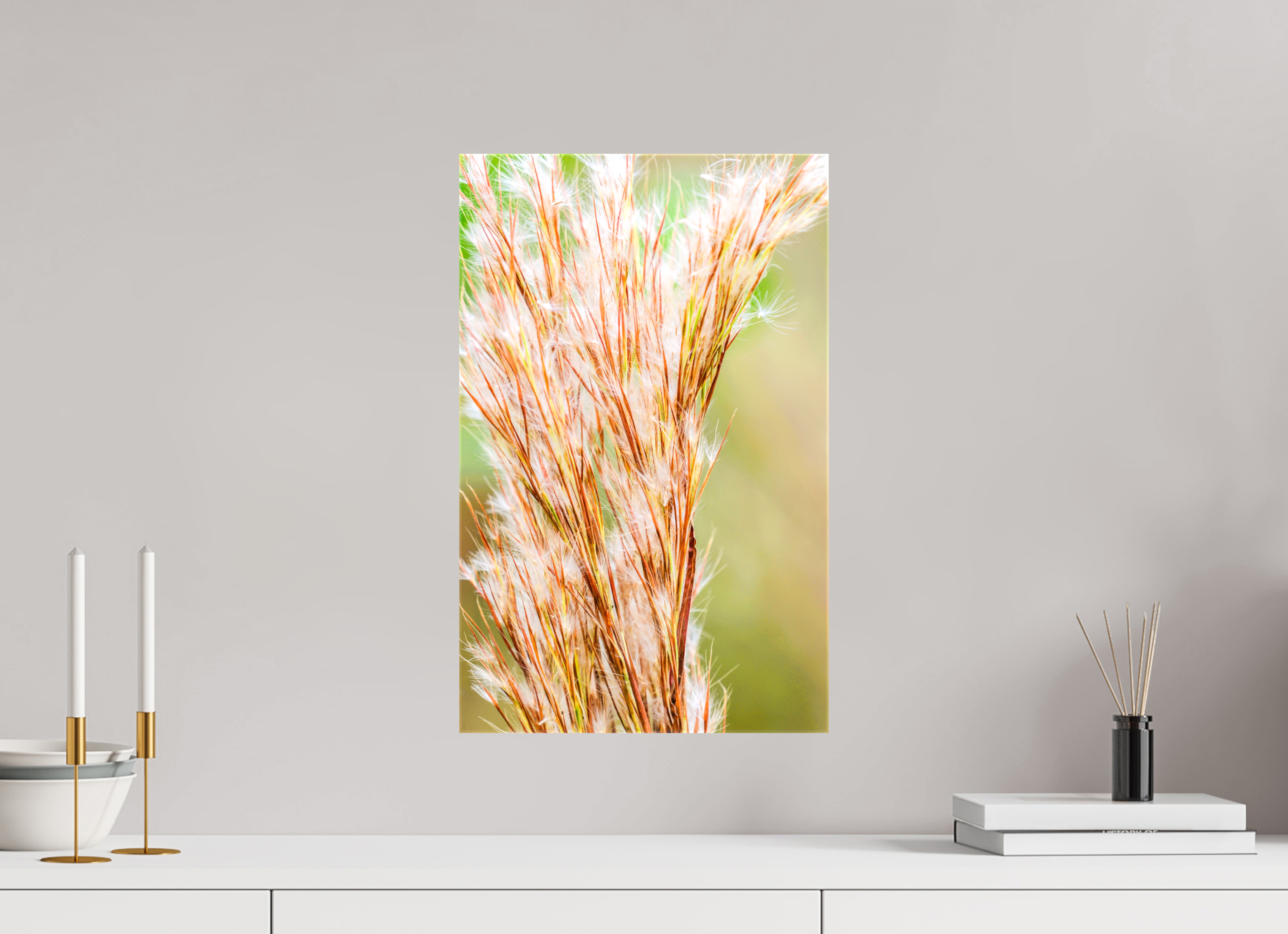 12 x 19″, Glossy Canvas on Stretcher Frame, 1,57" Wrapped Bushy Bluestem in the Breeze