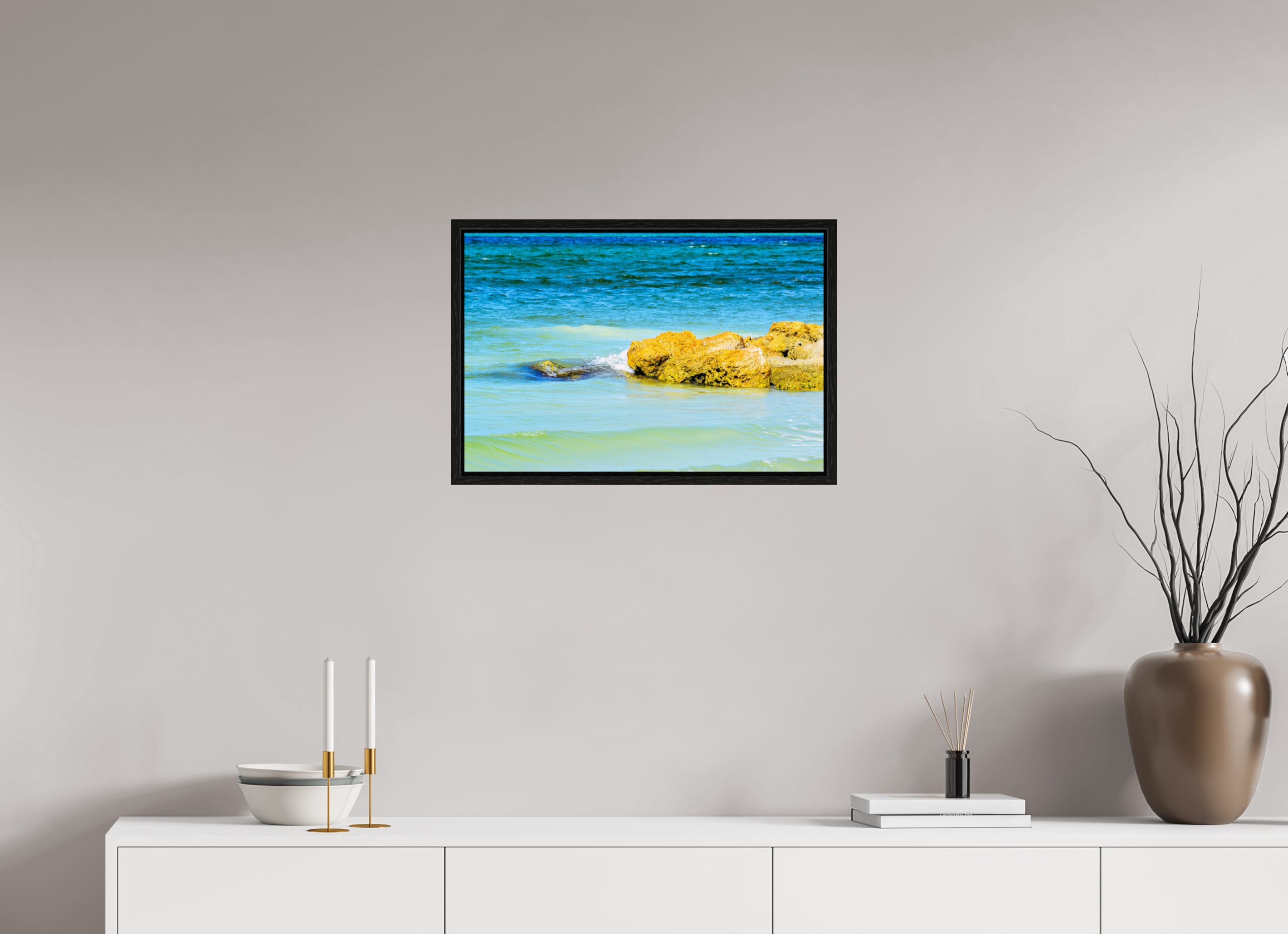 24 x 16″, Floater Frame Calm Waters