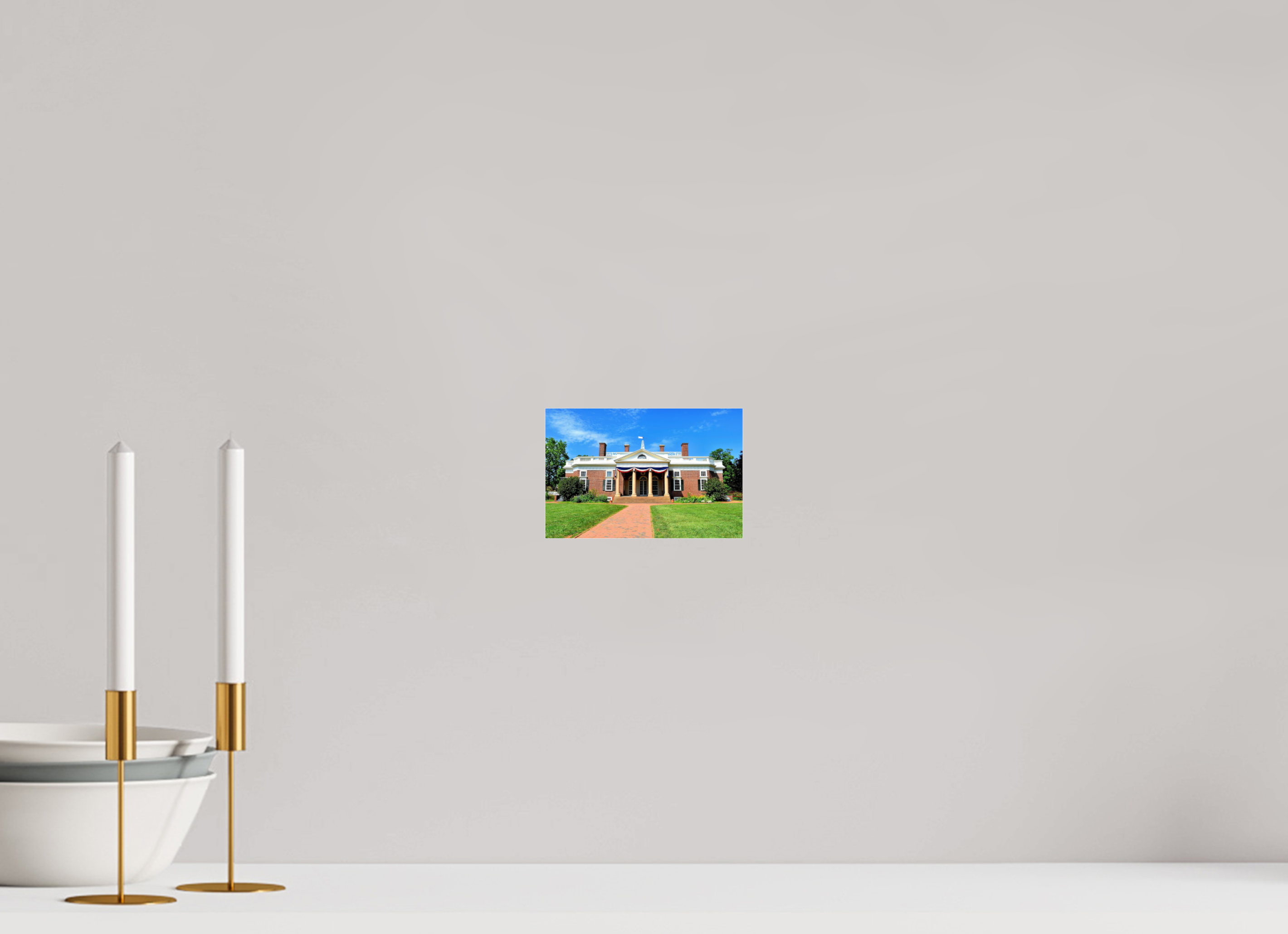 6.1 x 4″, Photo Print Under Acrylic Glass Jefferson’s Masterpiece: Monticello at Midday