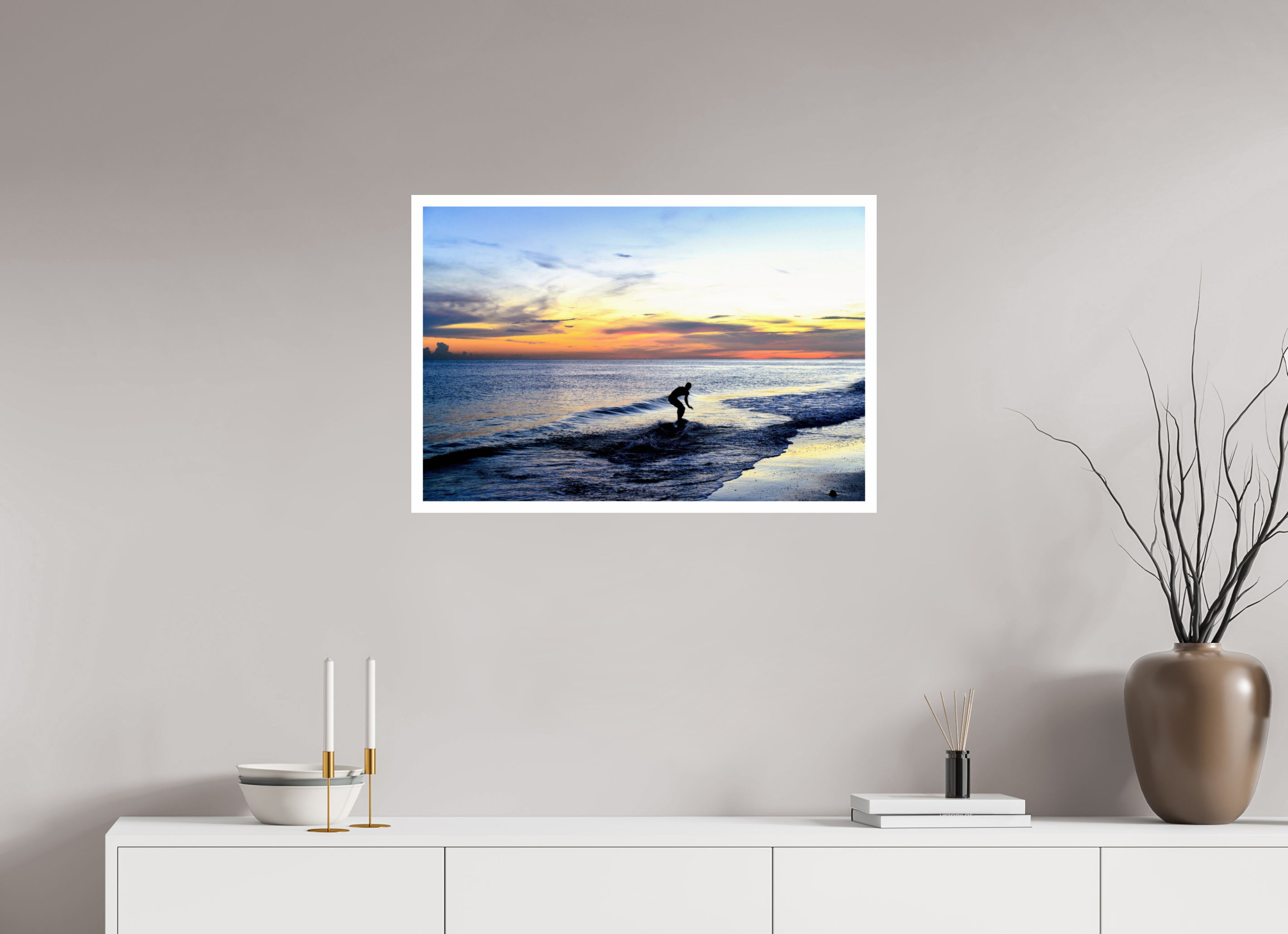 30 x 20″, Hahnemühle FineArt Pearl Print, .79" white border Chasing the Last Light
