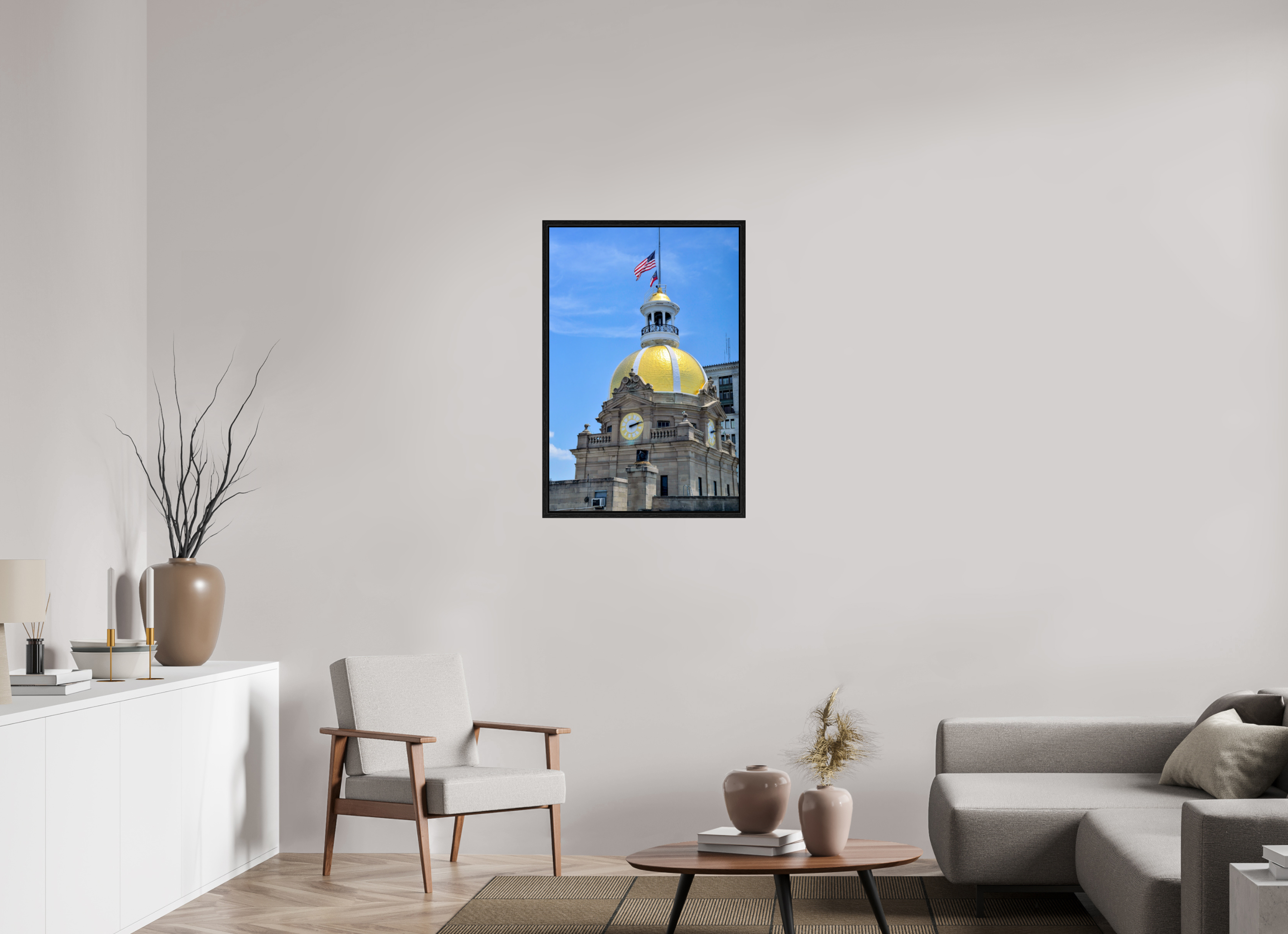 24 x 36″, Floater Frame The Gilded Heart of Savannah